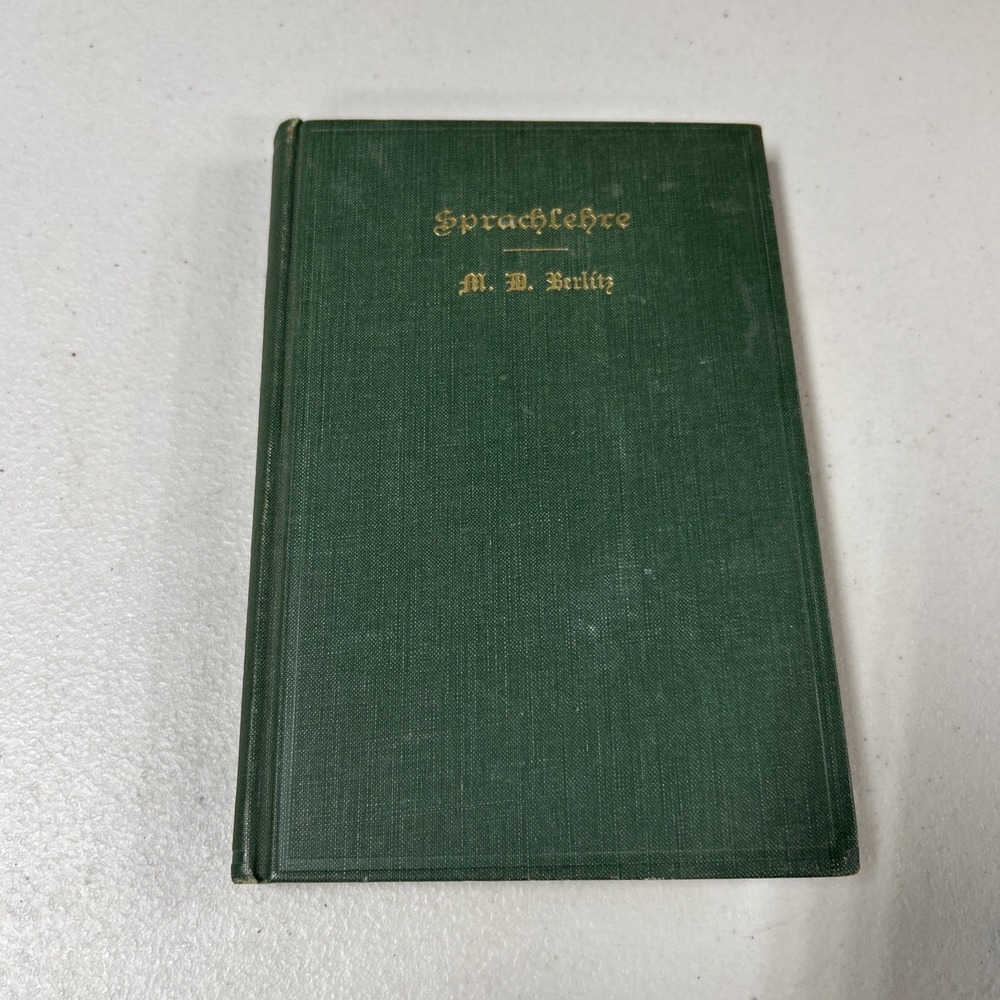 Vintage 1940 Deutsche Sprachlehre M. D. Berlitz German Textbook Hardcover